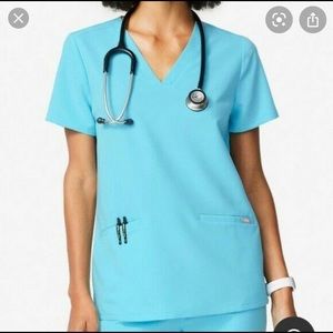 Fresh Aqua  XL FIGS TOP